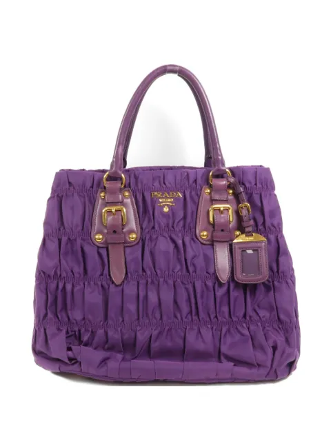 Prada Pre-Owned Tessuto Gaufre buckle tote bag