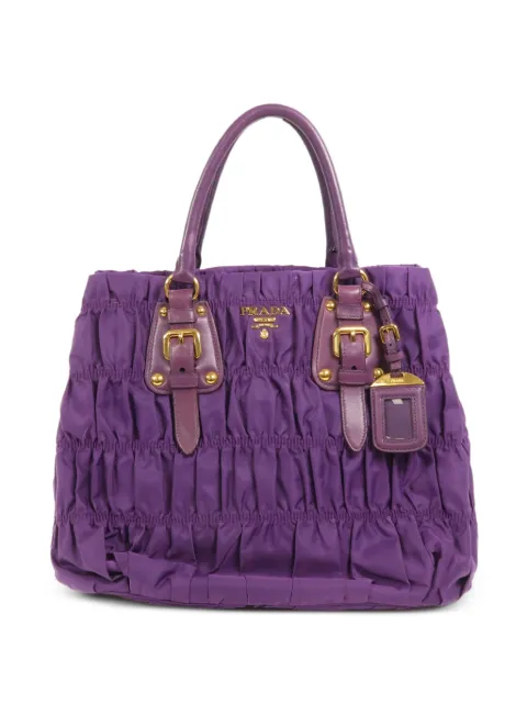 Prada Pre-Owned Tessuto Gaufre buckle tote bag