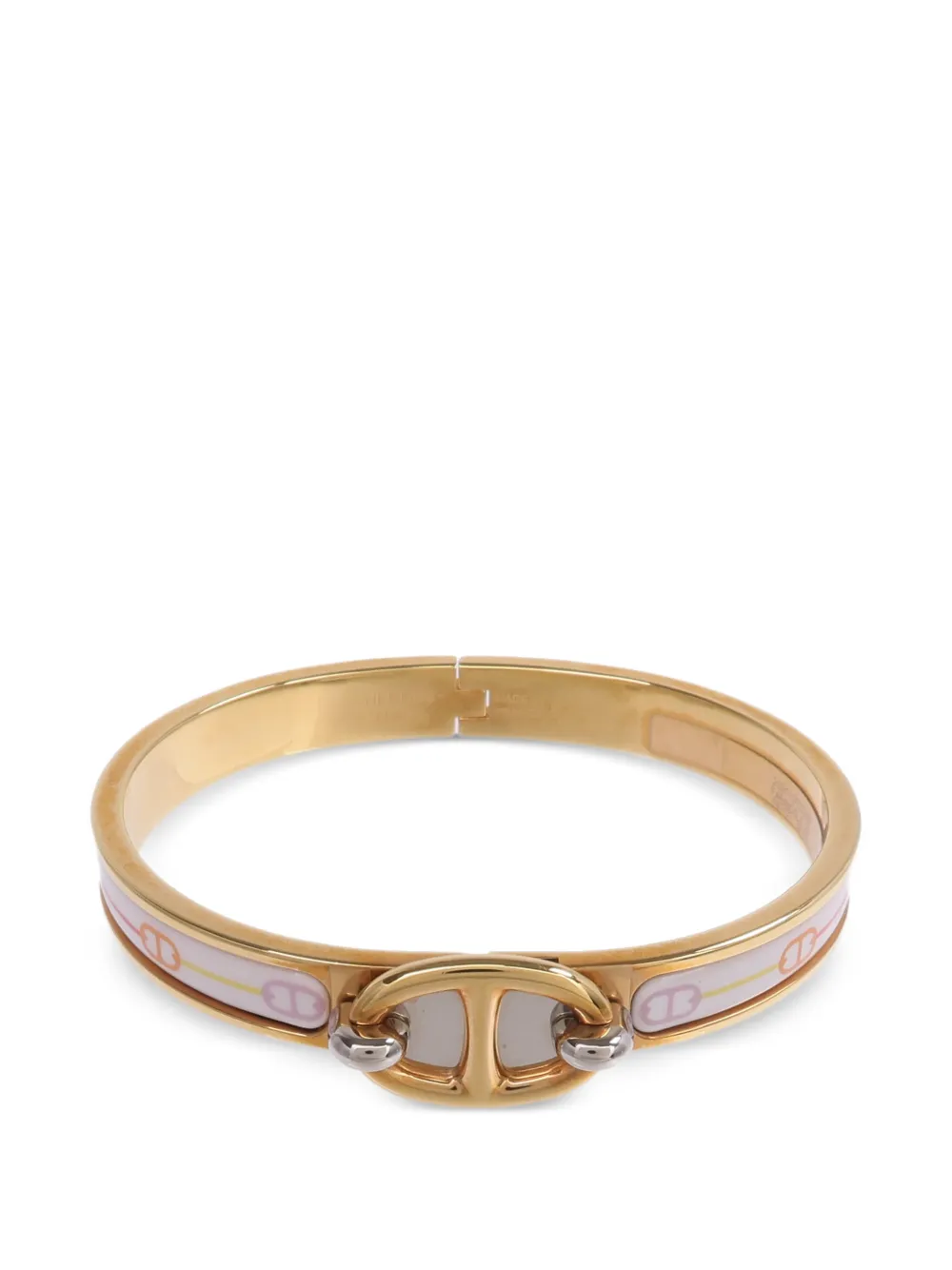 Hermès Pre-Owned Mini Clic Chaine d'Ancre enamel bracelet - Oro