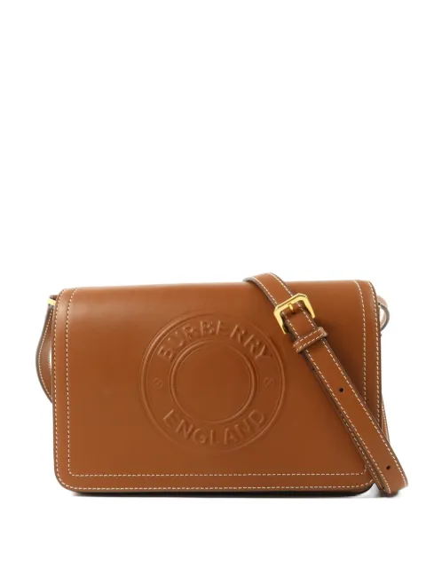 Burberry Pre-Owned Hampshire logo-embossed calfskin crossbody bag