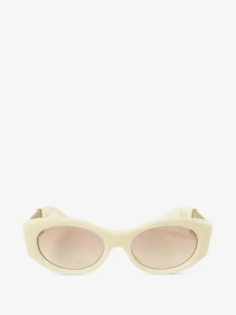 CHANEL Pre-Owned CC chain-link oval sunglasses