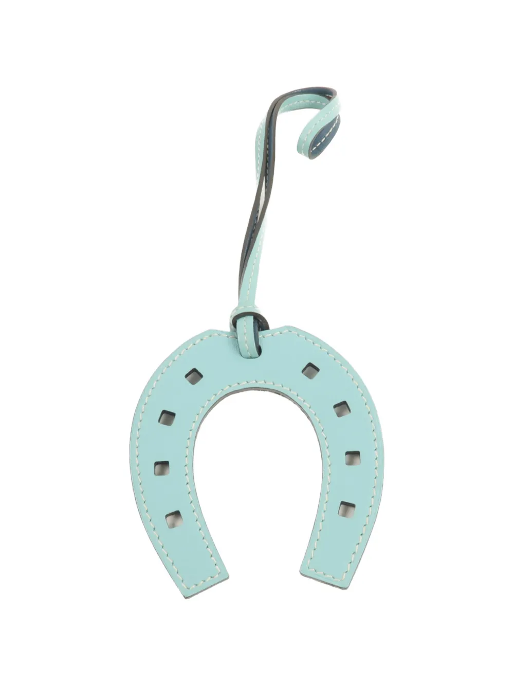Hermès Pre-Owned Paddock Fer à Cheval calfskin horseshoe charm - Blu