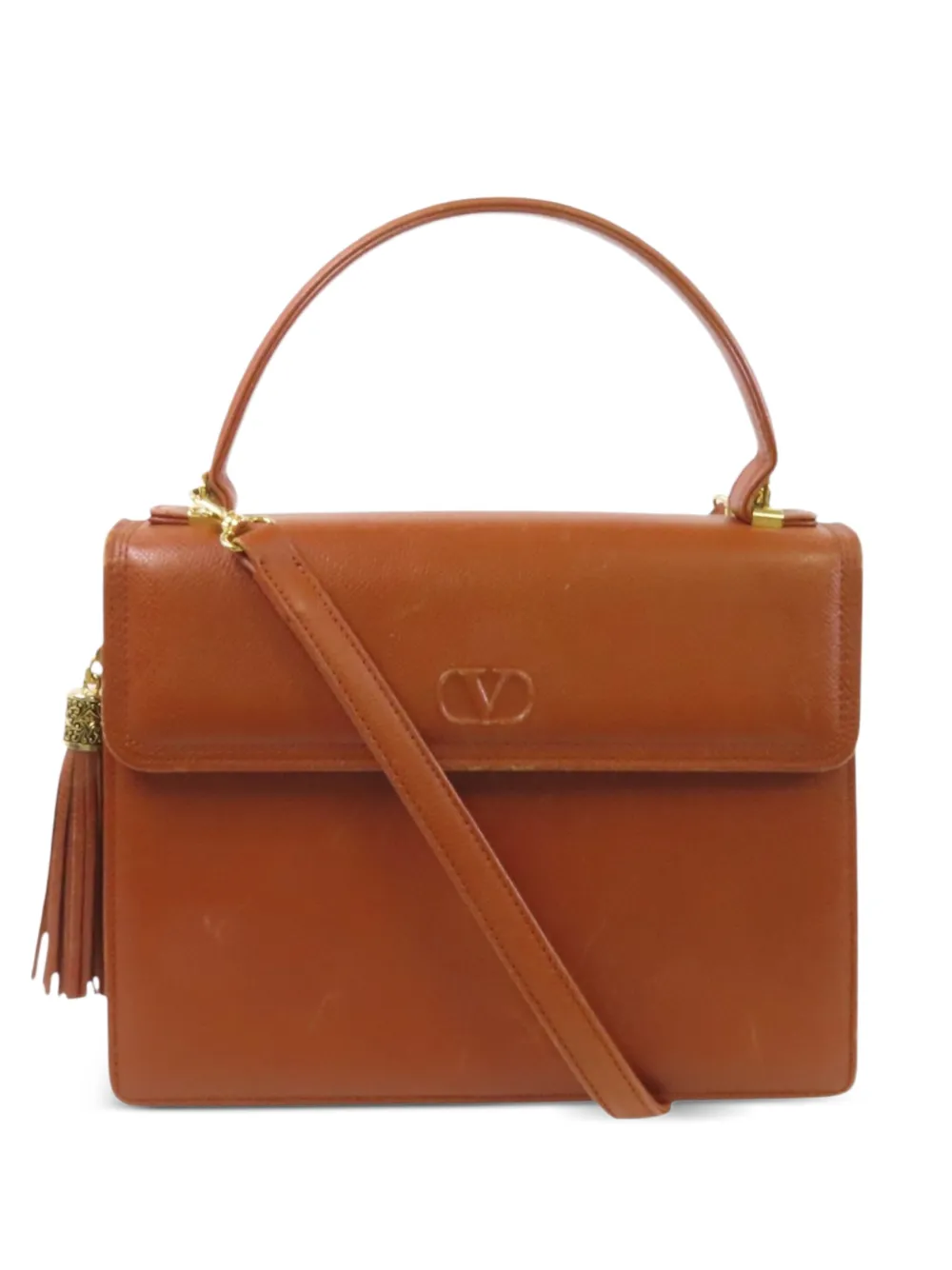 Valentino Garavani Pre-Owned VLogo tassel tote bag - Braun