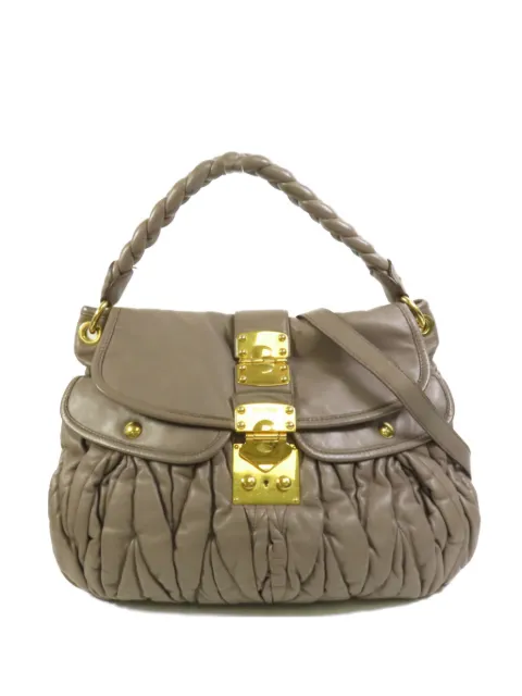 Miu Miu Pre-Owned matelassé braided-handle shoulder bag
