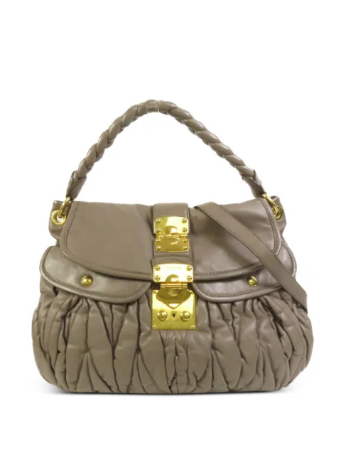 Miu Miu Pre-Owned matelassé braided-handle shoulder bag