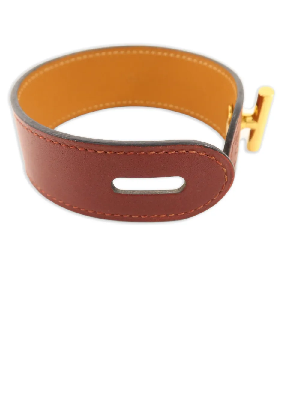 Hermès Pre-Owned Cuir Hydra Leather Bracelet | Brown | FARFETCH
