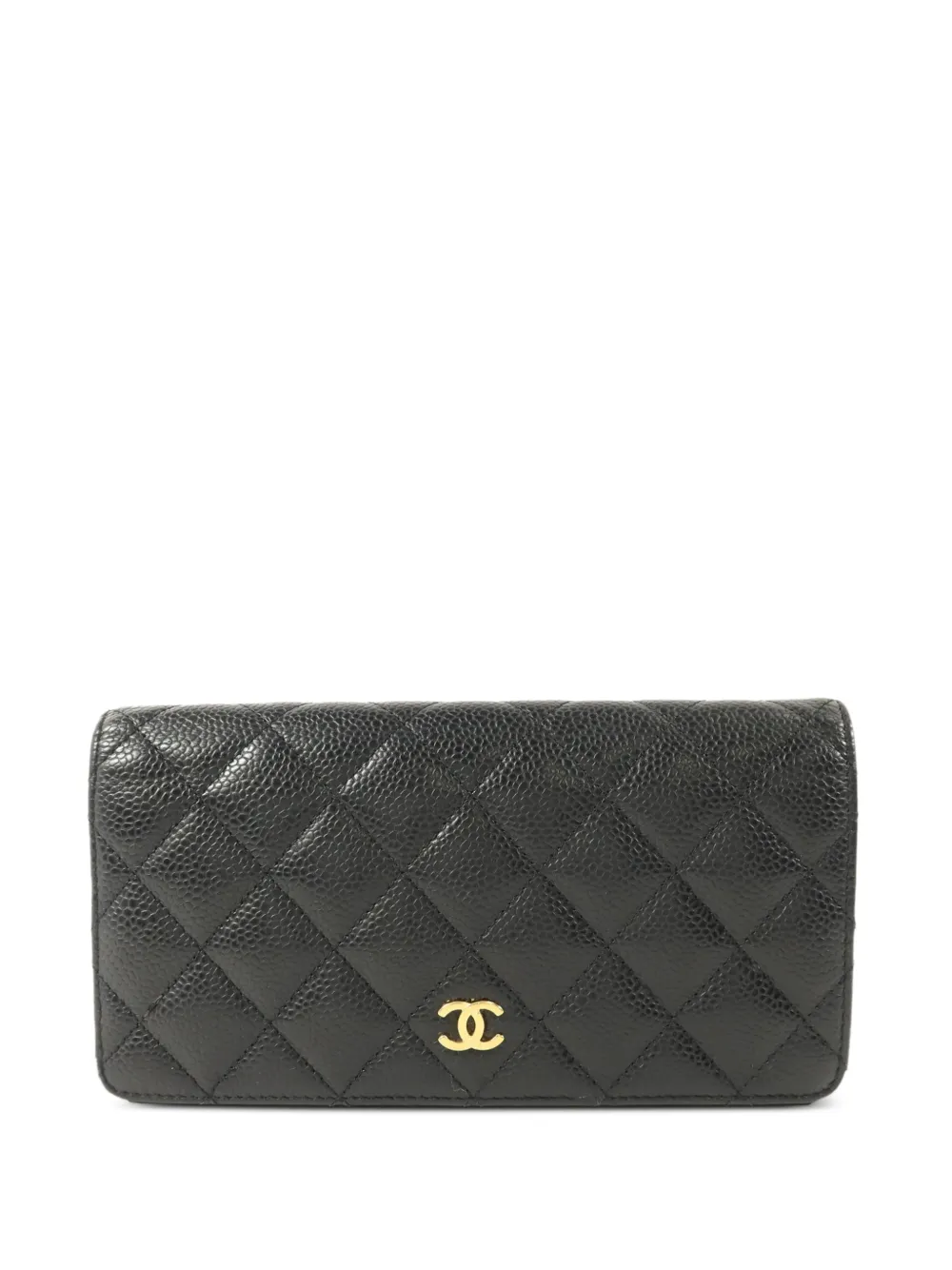 CHANEL Pre-Owned CC quilted long wallet - Nero