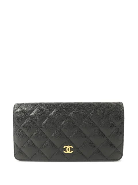 CHANEL Pre-Owned CC quilted long wallet