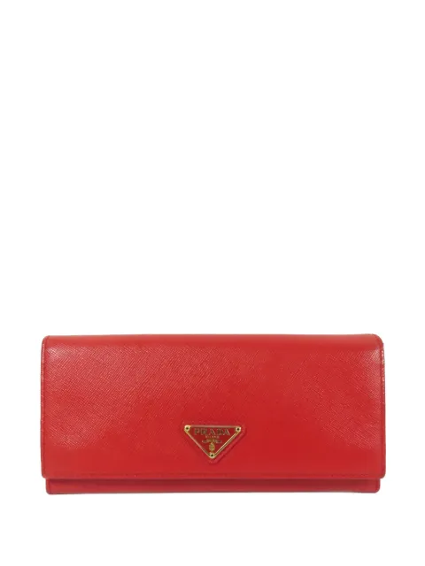Prada Pre-Owned Saffiano leather bifold long wallet