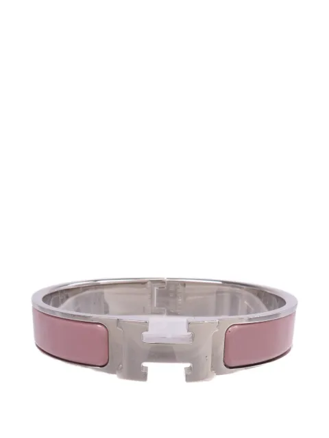Hermès Pre-Owned Clic H engraved-logo bracelet