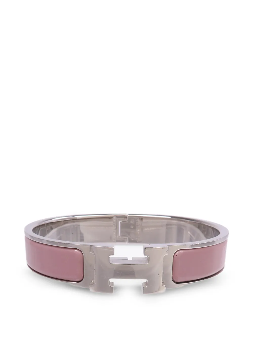 Hermès Pre-Owned Clic H engraved-logo bracelet - Argento