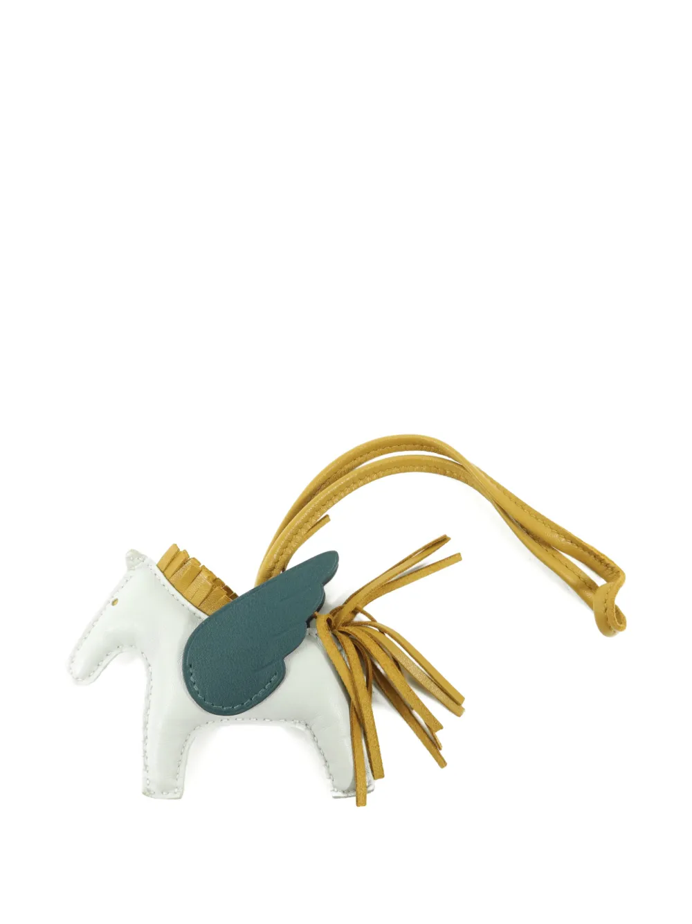 Hermès Pre-Owned 2021 PM Rodeo Pegase bag charm - Bianco