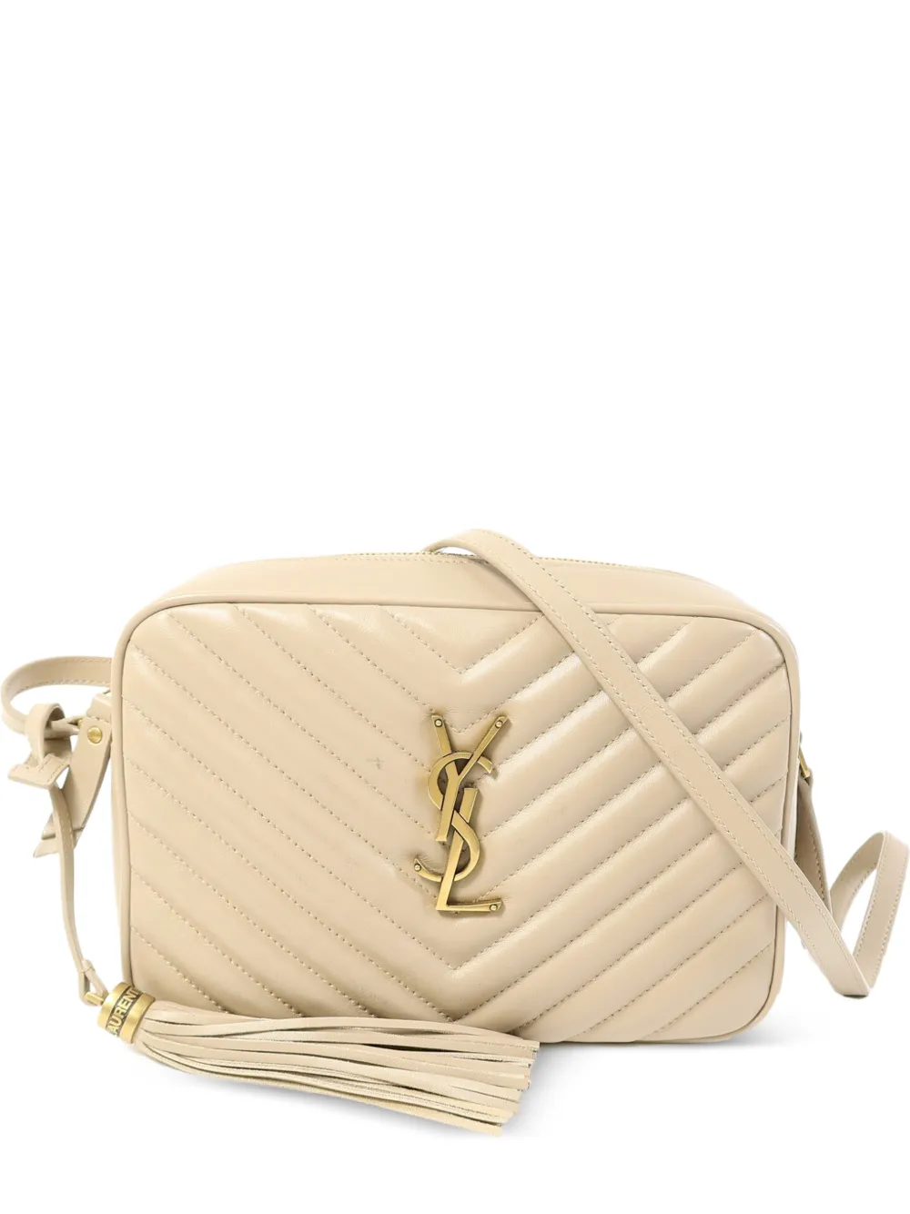 Saint Laurent Pre-Owned Lou Monogram crossbody bag - Toni neutri