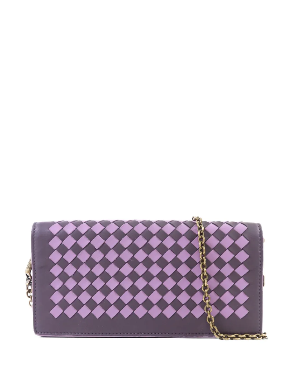 Bottega Veneta Pre-Owned Intrecciato chain shoulder bag - Grigio