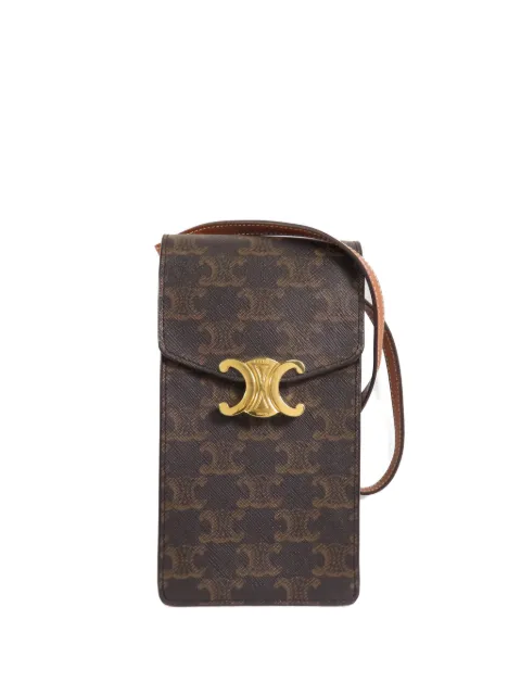 Celine Pre-Owned Triomphe canvas phone pouch
