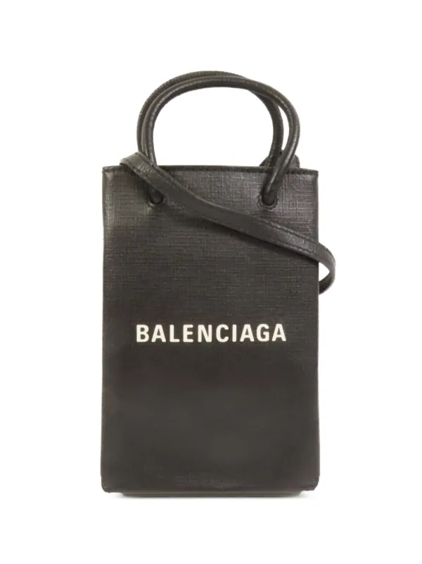 Balenciaga Pre-Owned ロゴ ショルダーバッグ | ブラック | FARFETCH JP