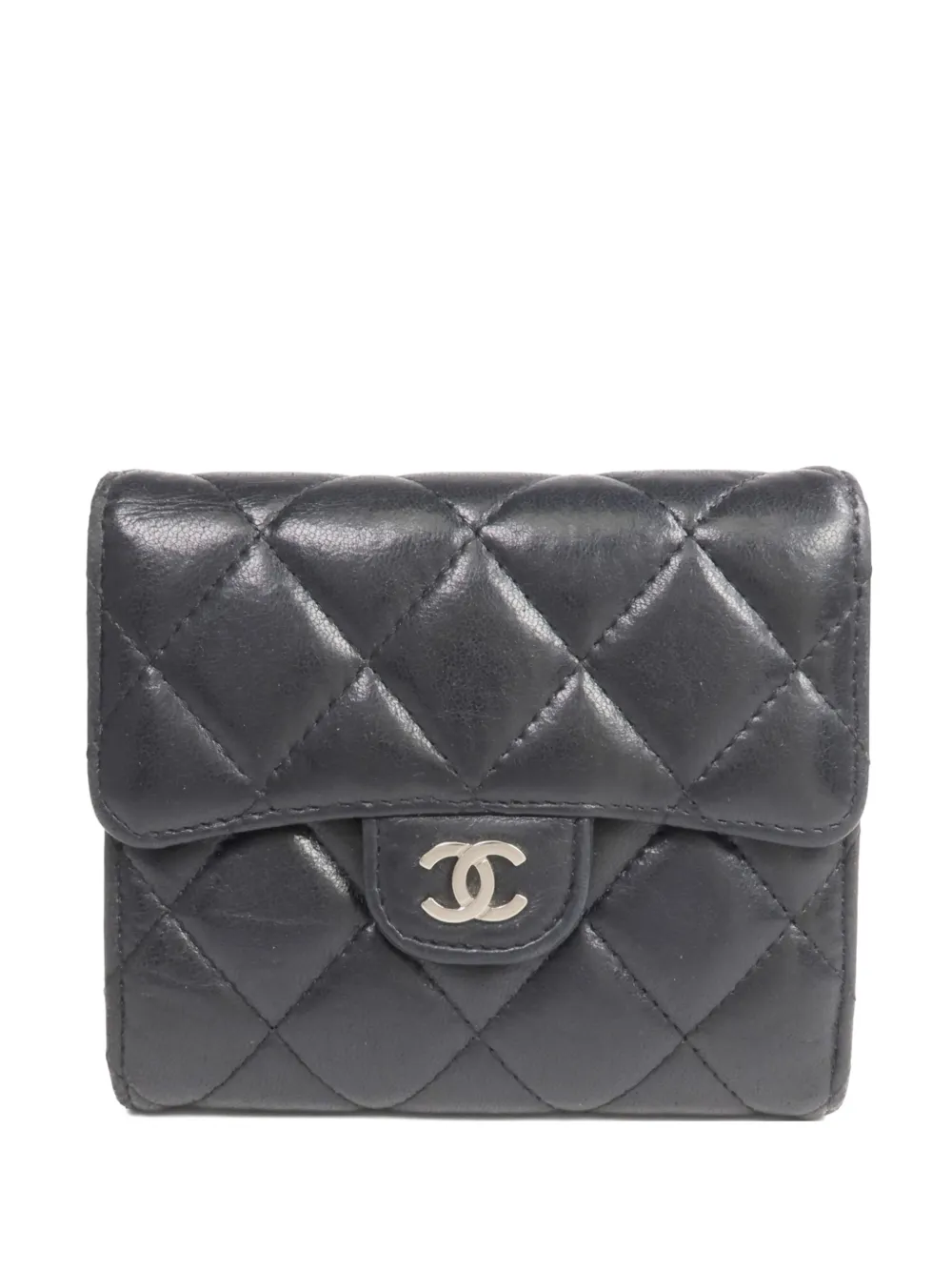 CHANEL Pre-Owned CC quilted fold wallet - Nero