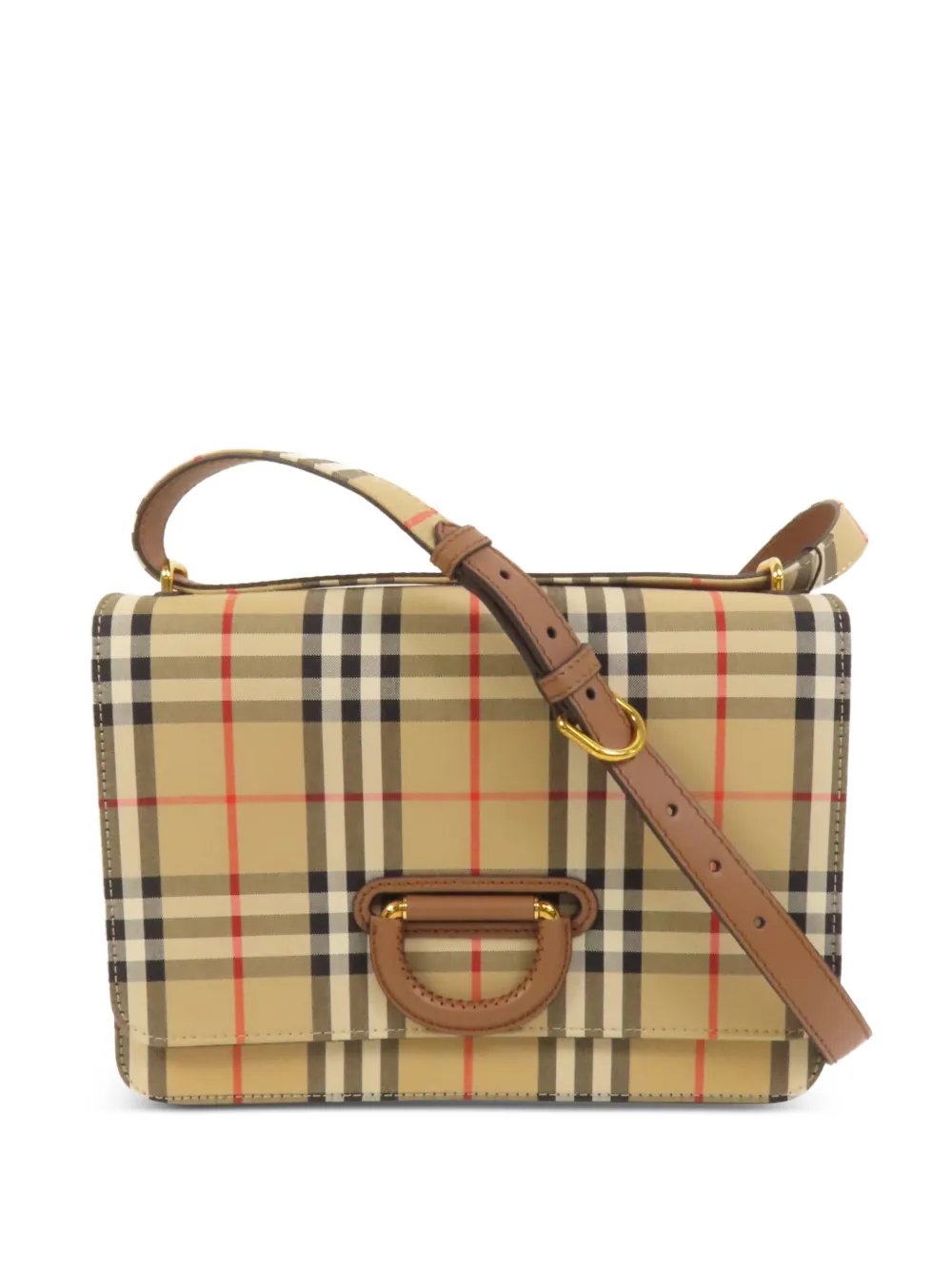 Burberry Pre-Owned Check D-ring shoulder bag - Toni neutri
