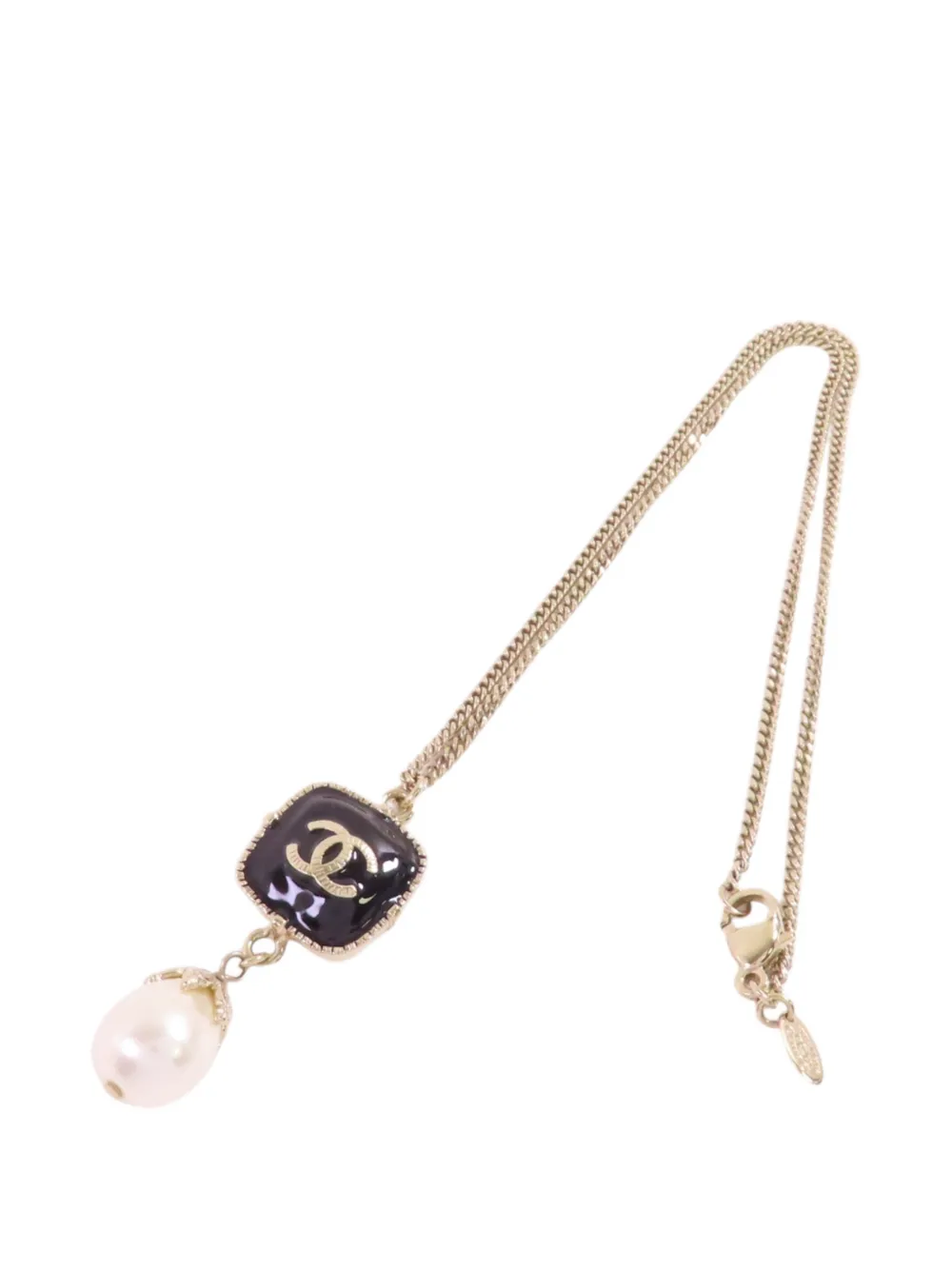 CHANEL Pre-Owned CC faux-pearl necklace - Gold