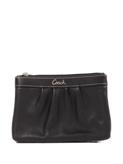 Coach Vintage pleated leather pouch