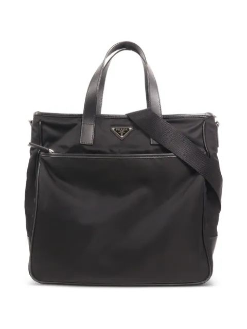 Prada Pre-Owned sac porté épaule à bords en cuir Saffiano
