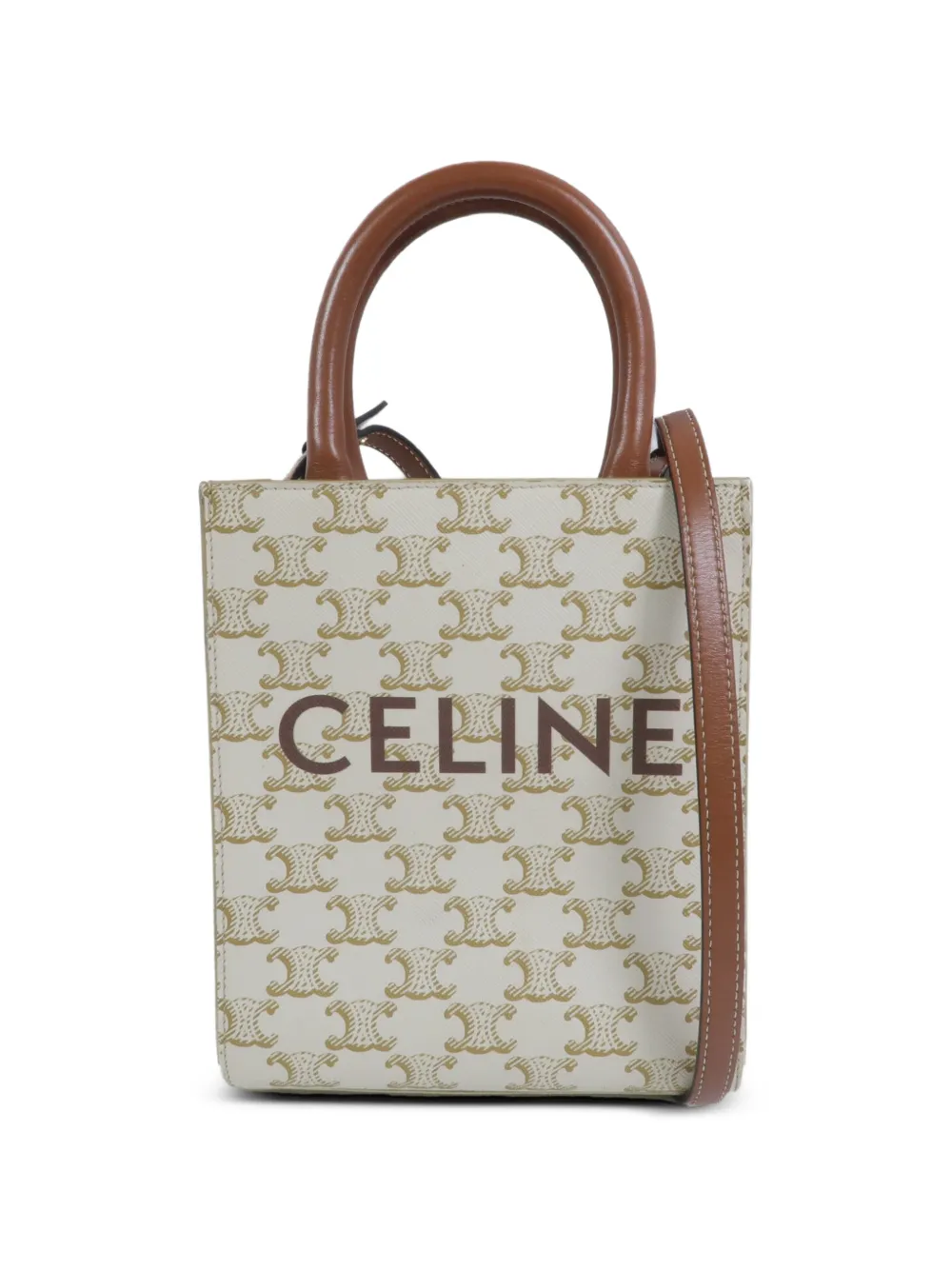 Celine Pre-Owned Triomphe logo shoulder bag - Toni neutri