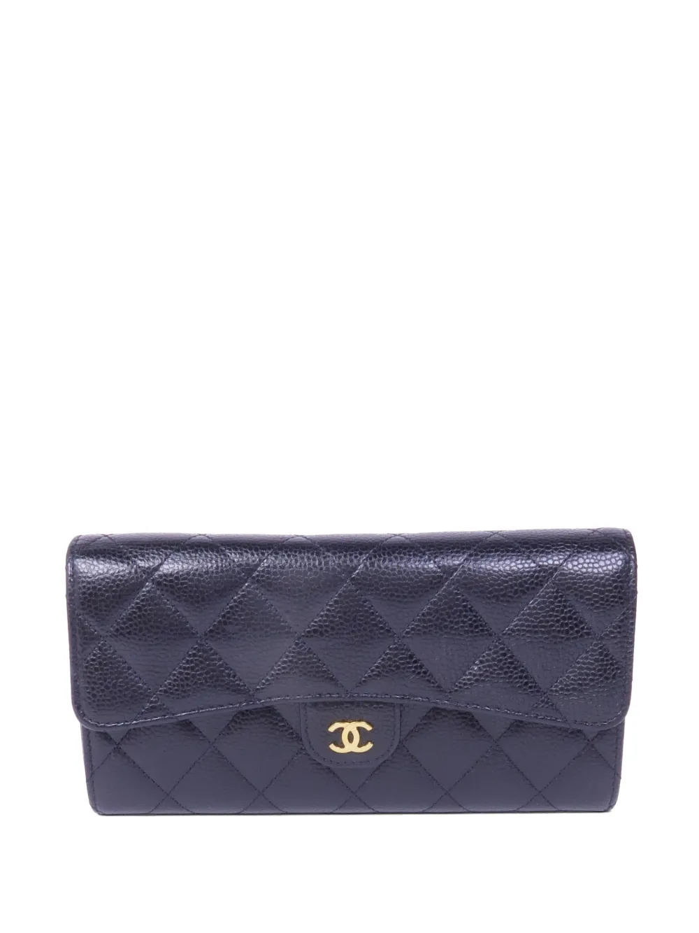 CHANEL Pre-Owned quilted CC long wallet - Schwarz
