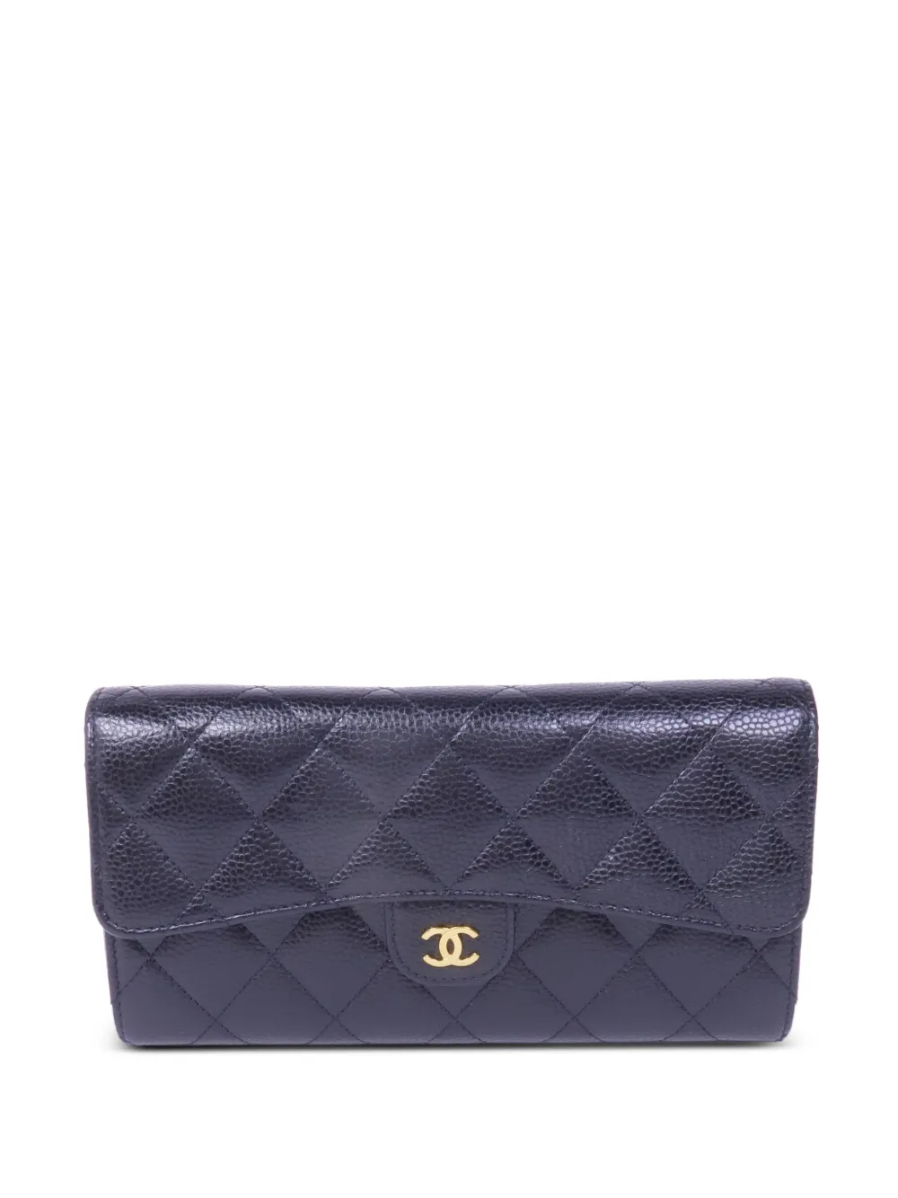 CHANEL Pre-Owned quilted CC long wallet - Nero