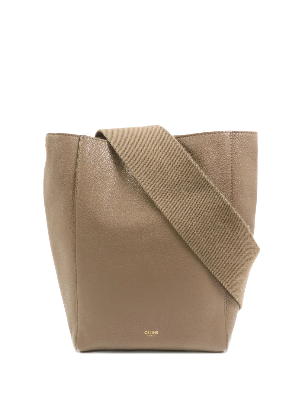 Celine Pre-Owned Sangle leather bucket bag - Nude