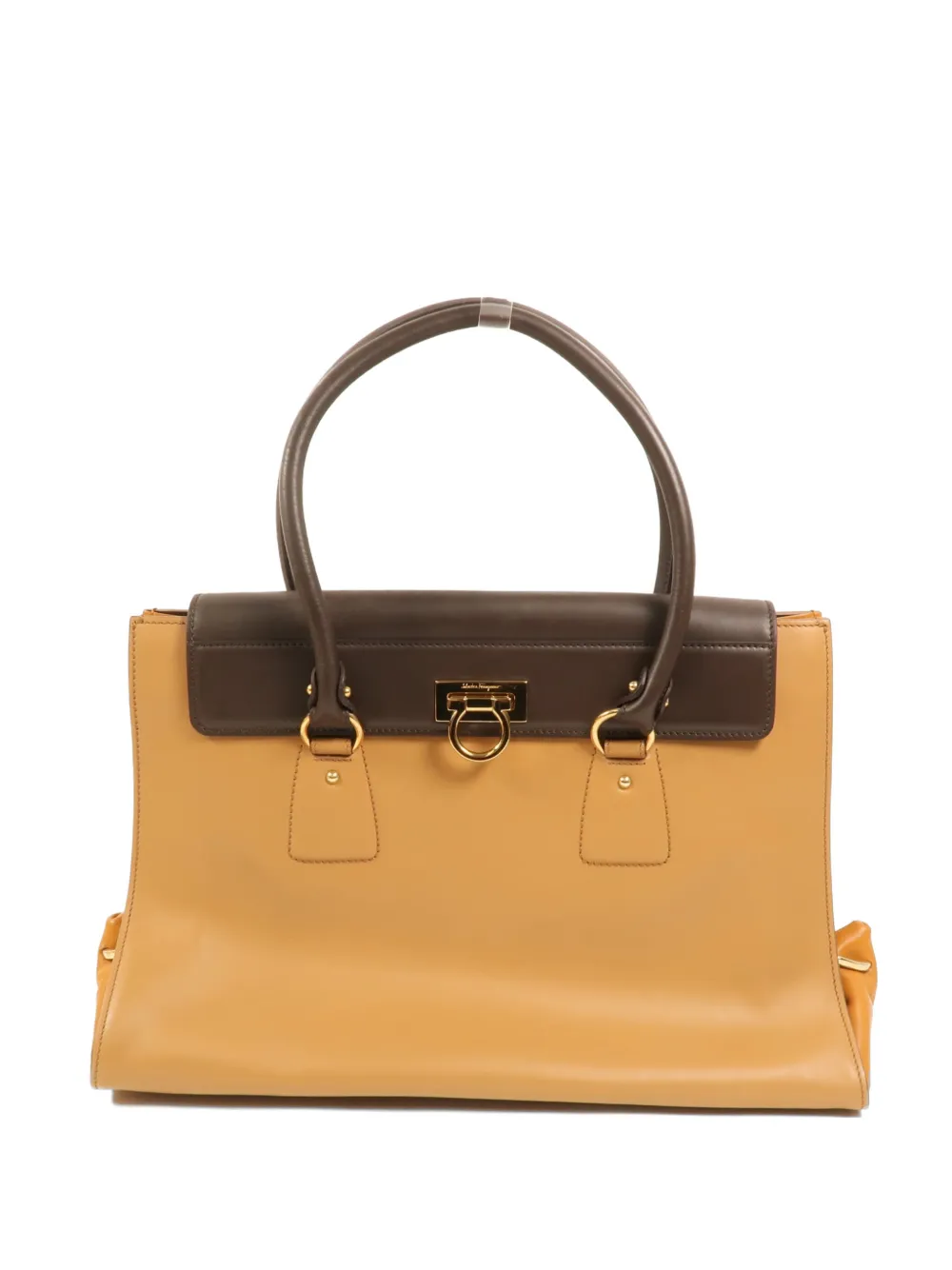 Ferragamo Pre-Owned Ferragamo Gancini calfskin handbag - Neutrals