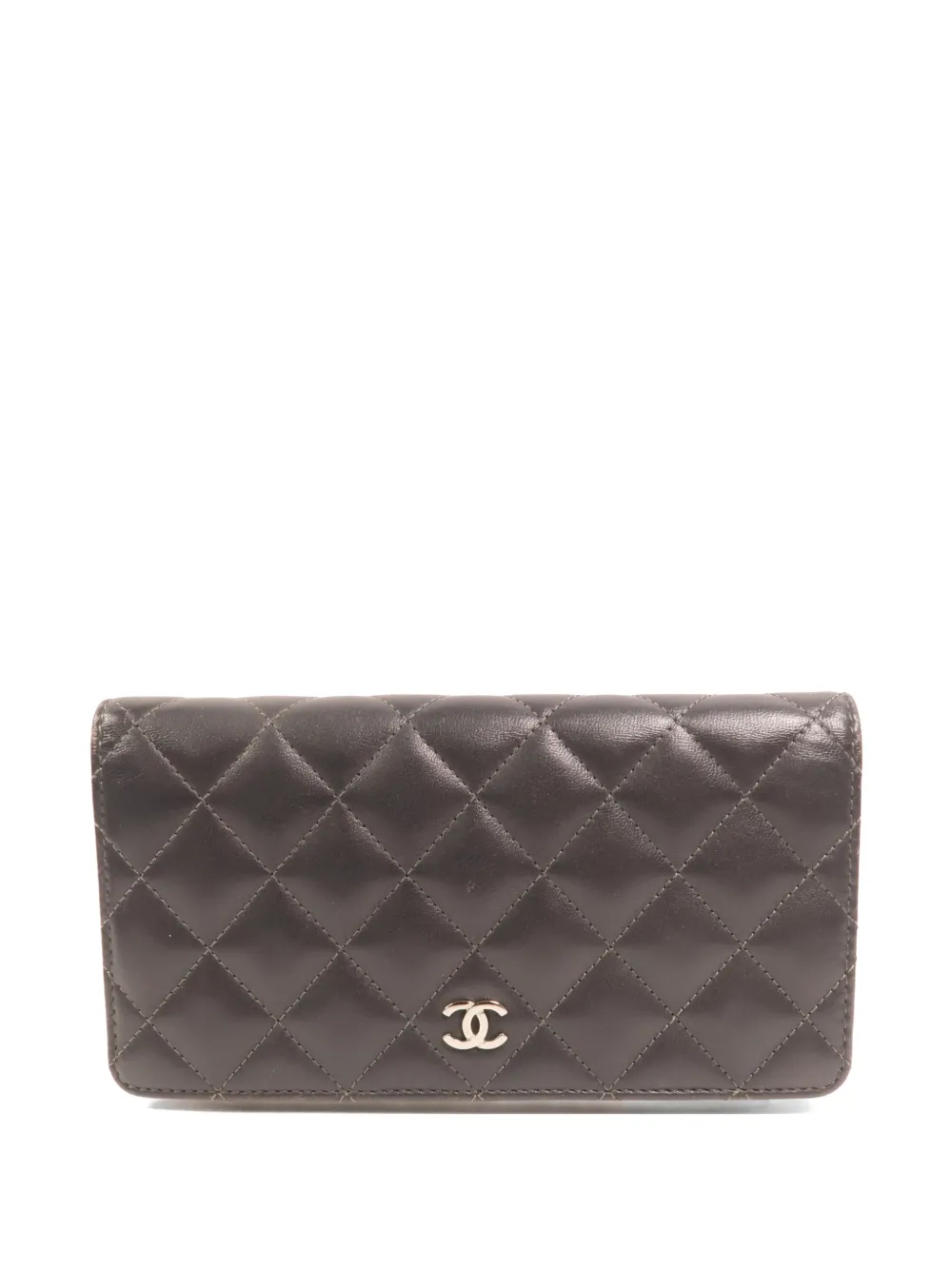 CHANEL Pre-Owned CC quilted long wallet - Nero
