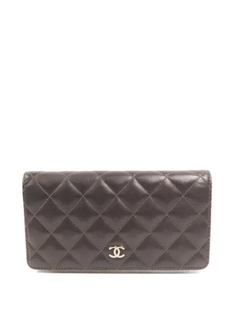 CHANEL Pre-Owned CC quilted long wallet