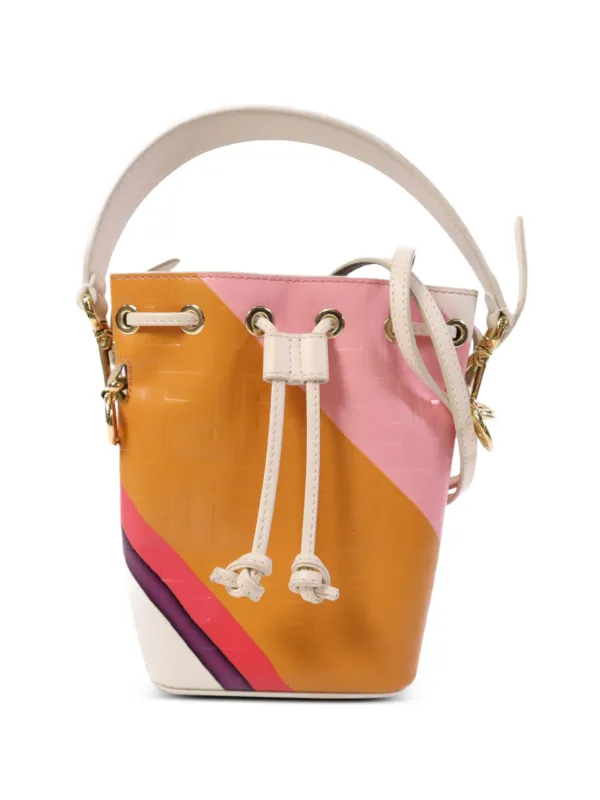 Fendi Pre-owned Mon Tresor Leather Two-way Mini Bag in White