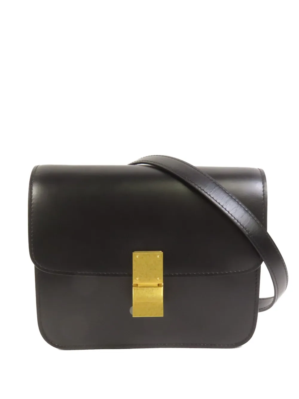 Celine Pre-Owned mini Classic Box leather shoulder bag - Nero