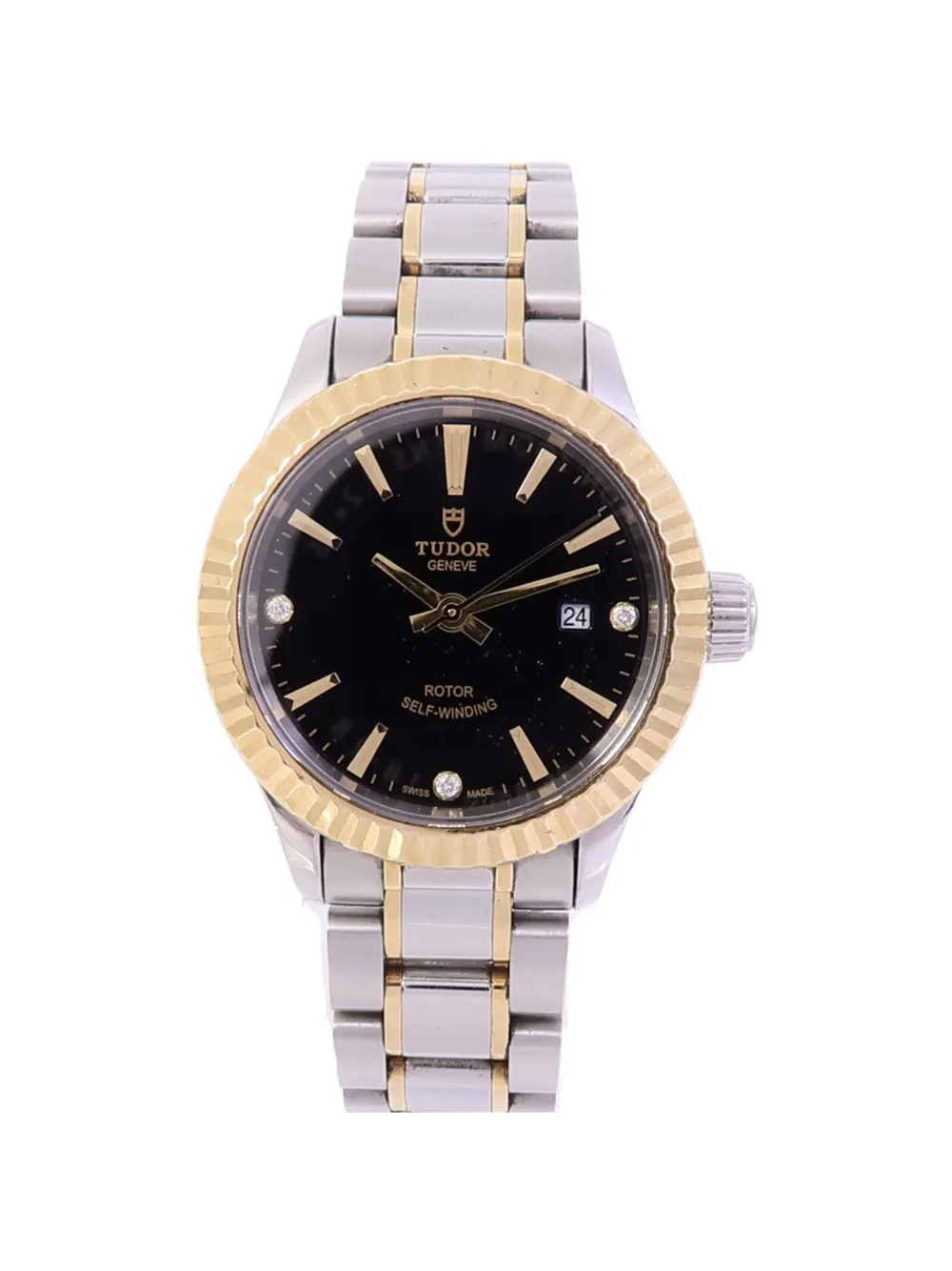 TUDOR 28mm fluted-bezel watch - Nero
