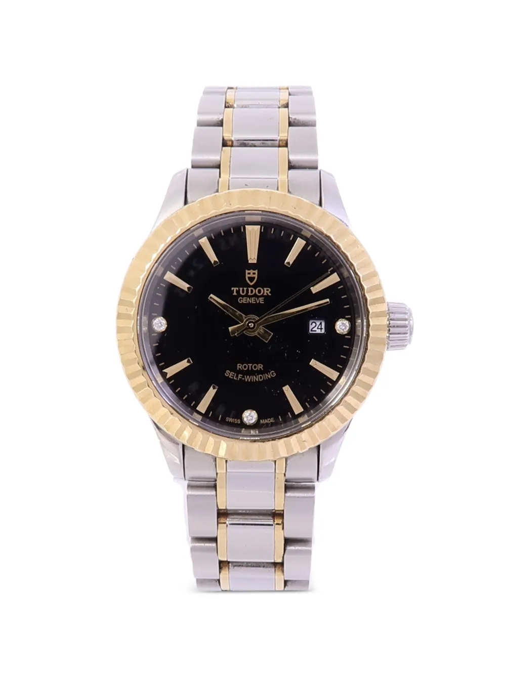 TUDOR 28mm fluted-bezel watch - Schwarz