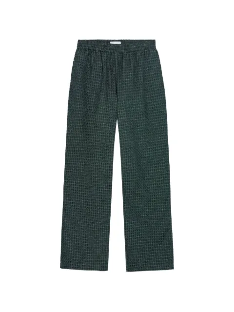Les Deux Seersucker elasticated-waist trousers