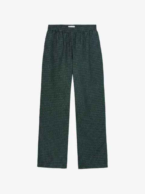 Les Deux Seersucker elasticated-waist trousers