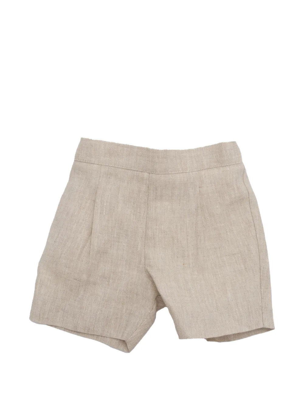Paz Rodriguez Shorts plissettati in lino - Toni neutri