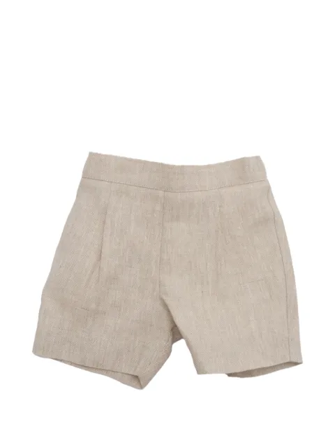 Paz Rodriguez pleated linen shorts
