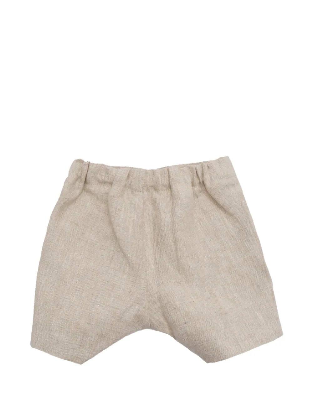 Paz Rodriguez Geplooide linnen shorts Beige