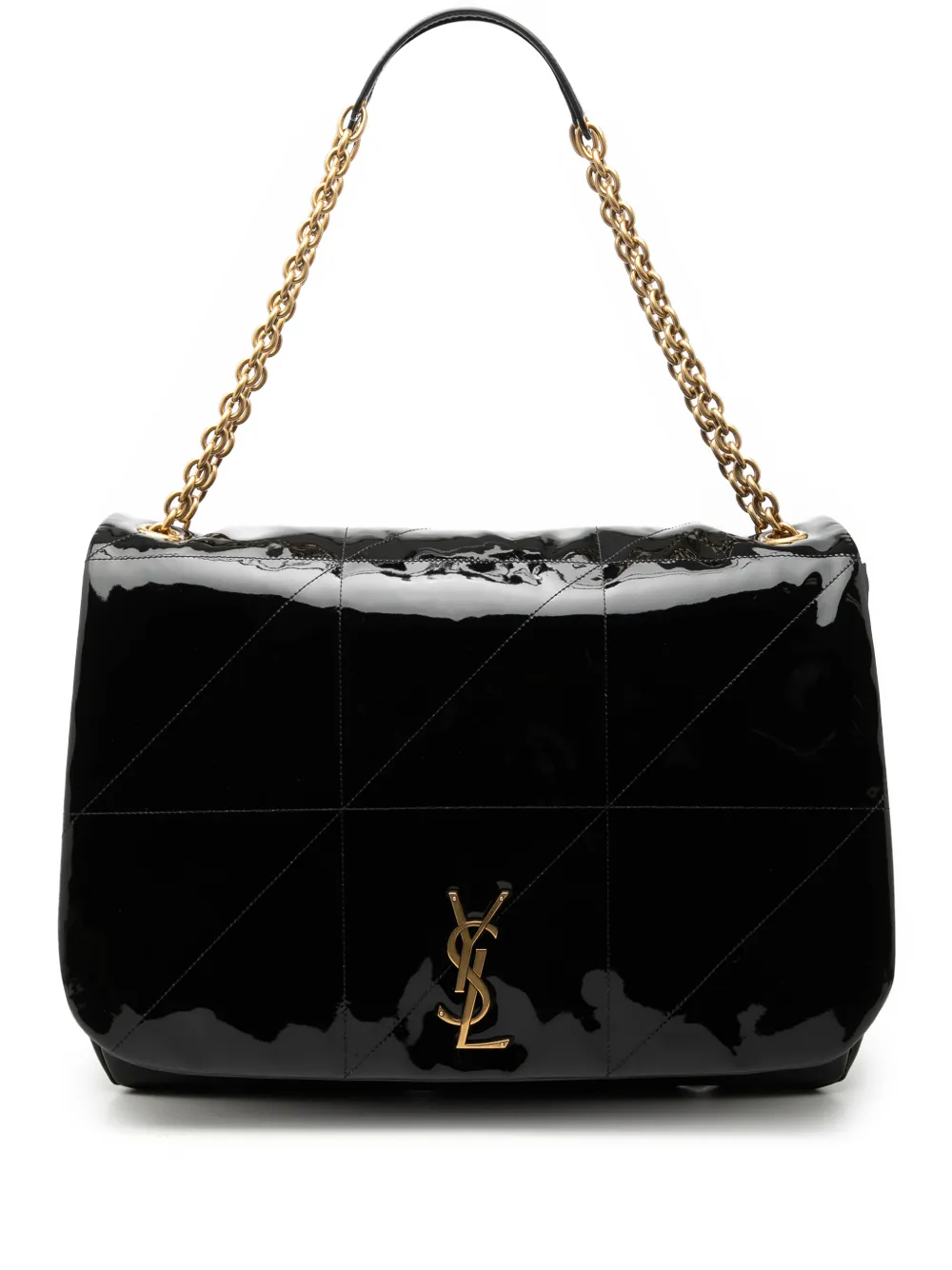 Saint Laurent Pre-Owned 2023 Large Quilted Patent Jamie 4.3 shoulder bag - Black