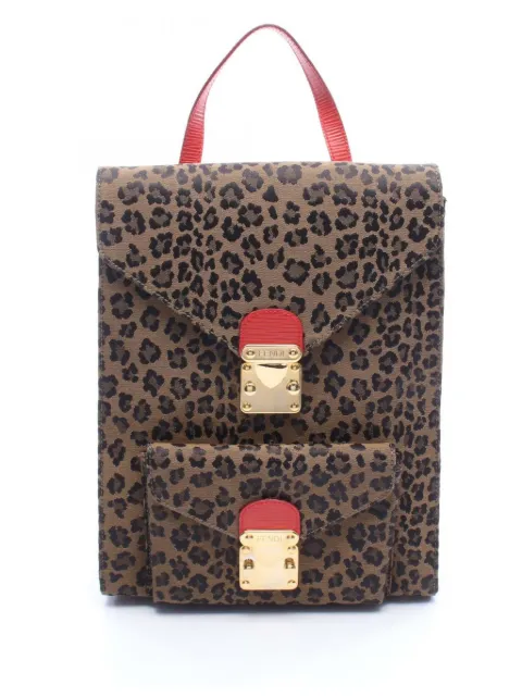 Fendi Pre-Owned mochila Leopard Canvas 2010-2026