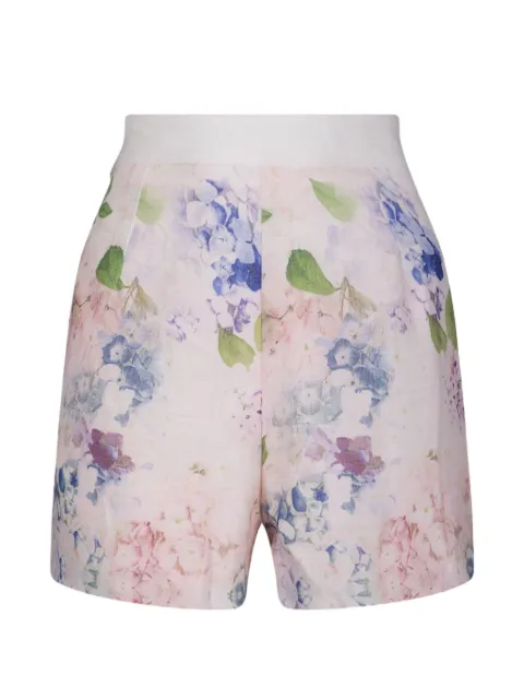 Giovanni Paris floral-print belt-loops shorts