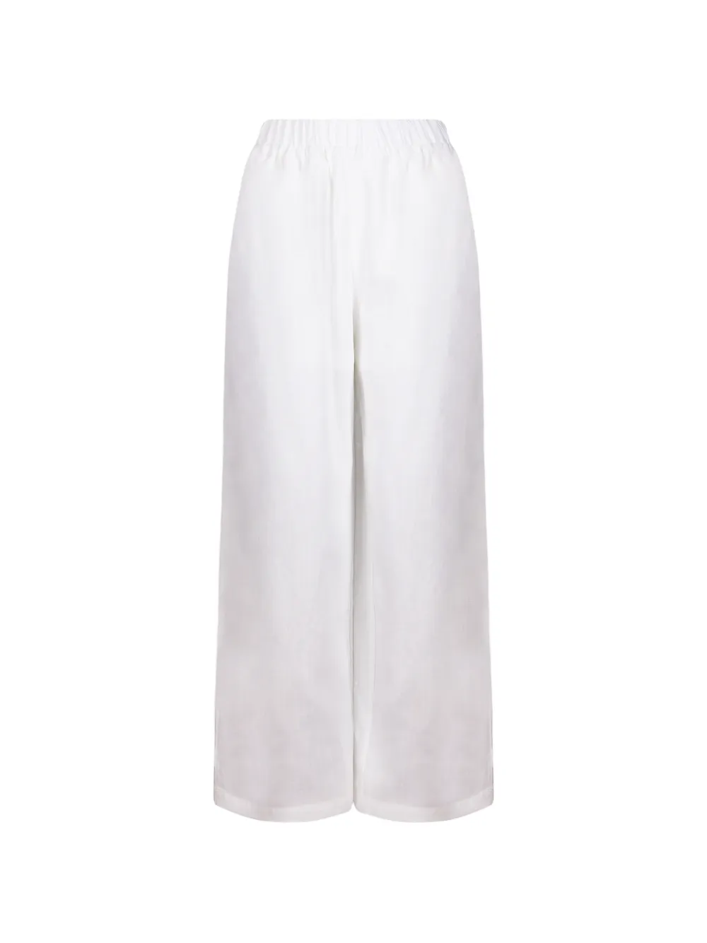 Giovanni Paris elasticated-waist wide-leg trousers - Bianco