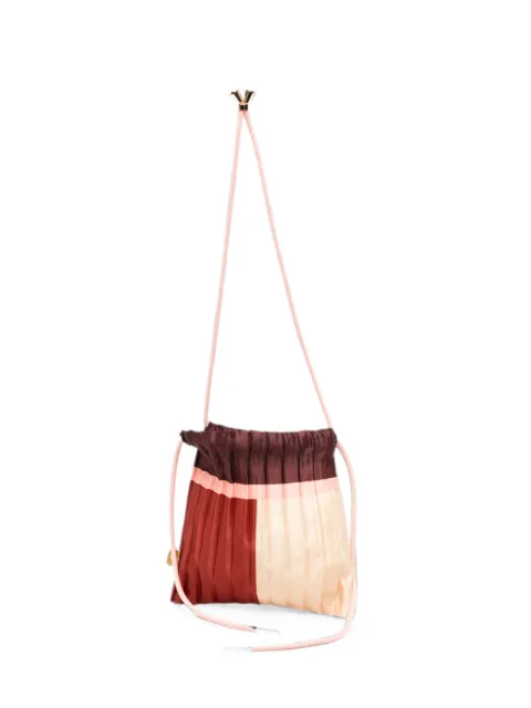 MULTITUDES BAGS pleated colour-block shoulder bag