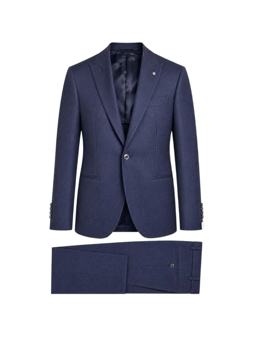 LUIGI BIANCHI MANTOVA textured single-breasted suit - Blu