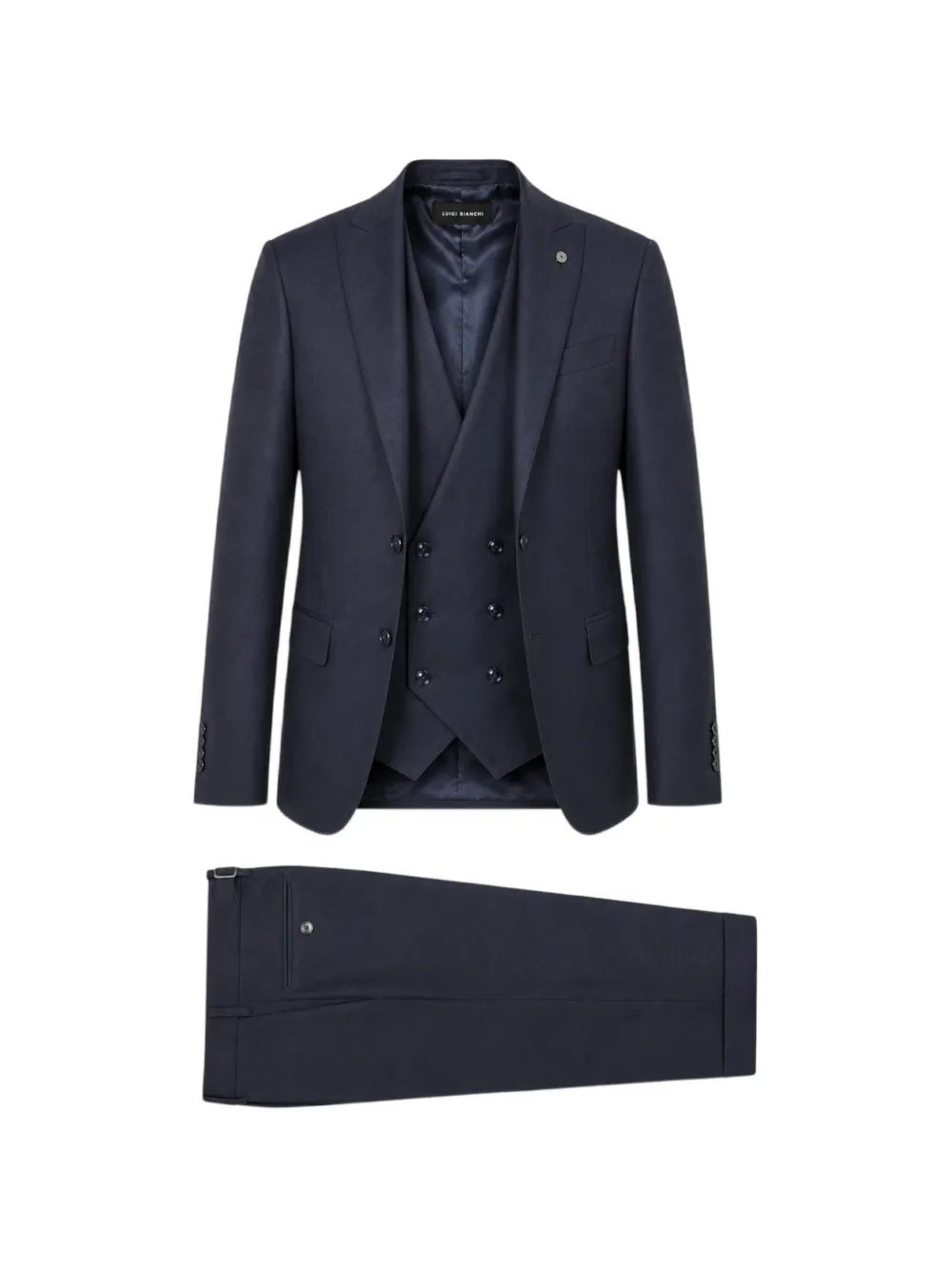 LUIGI BIANCHI MANTOVA three-piece single-breasted suit - Blu