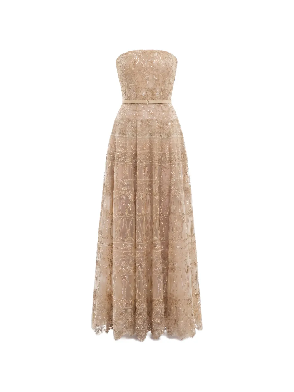 Saiid Kobeisy strapless beaded tulle dress - Oro