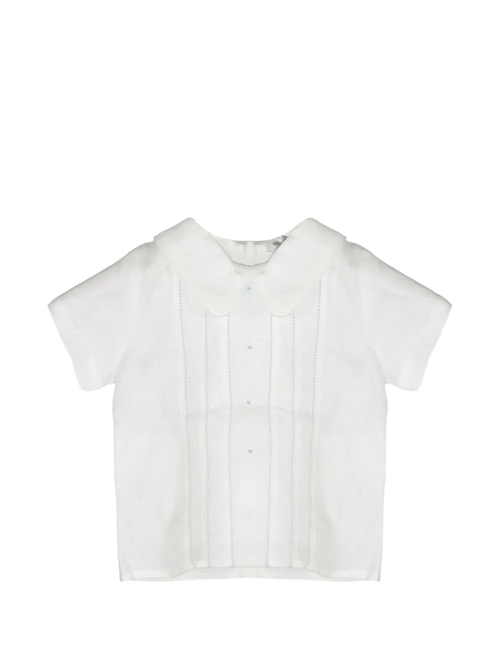 JESURUM BABY embroidered rounded-collar shirt - Weiß